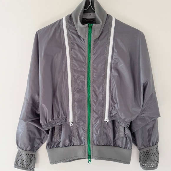 Adidas by Stella McCartney Running Jacket Windbreaker Grey XS - Picture 1 of 6